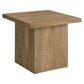 Devar Square Engineered Wood End Table Mango Brown 708067 Comming Soon