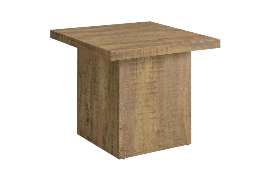 Devar Square Engineered Wood End Table Mango Brown 708067 Comming Soon