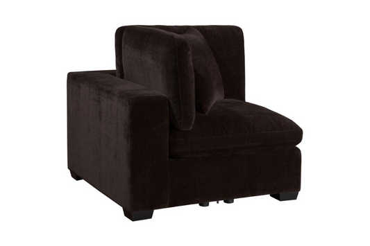 Lakeview Upholstered Corner Chair Dark Chocolate 551465