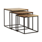 Belcourt 3-piece Square Nesting Tables Natural and Black 931182