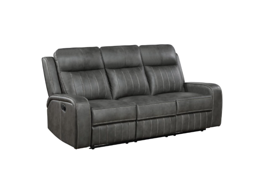 Raelynn Upholstered Track Arm Motion Sofa Grey	 603191