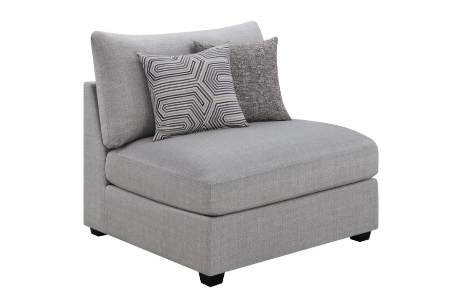 Cambria Upholstered Armless Chair Grey	551511