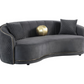 Brookside Velvet Upholstered Curved Sofa Dark Grey 504844 Comming Soon