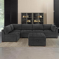 Thomasville Tisdale Fabric Sectional with Storage Ottoman