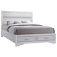 Miranda Wood Queen Storage Panel Bed White 205111Q