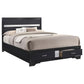 Miranda Wood Queen Storage Panel Bed Black 206361Q