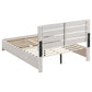 Cama Queen con paneles de almacenaje de madera Brantford en color blanco costero 207050Q 