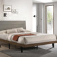 Cama Queen con paneles Mays Wood en nogal 215961Q 