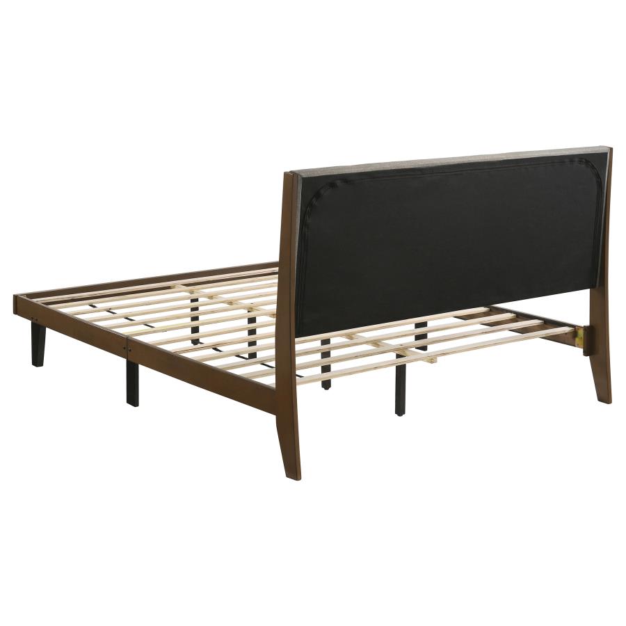 Cama Queen con paneles Mays Wood en nogal 215961Q 