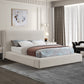 Cama de tela texturizada Devin Linen SKU: DevinBeige-F