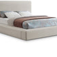 Cama de tela texturizada Devin Linen SKU: DevinBeige-F