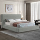 Cama de tela texturizada Devin Linen SKU: DevinBeige-F