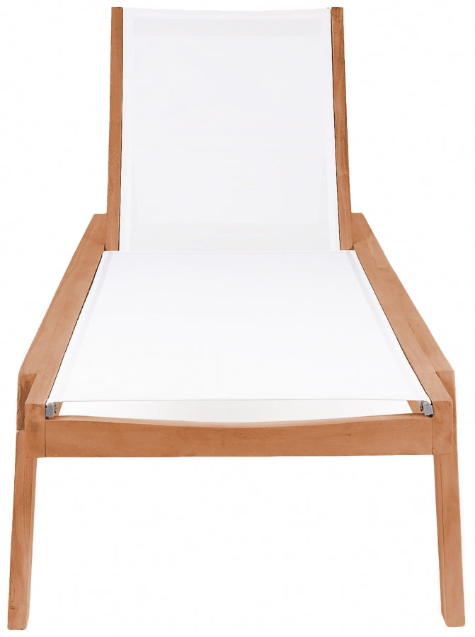 Sillón chaise longue de exterior de tela impermeable Tulum SKU: 354White