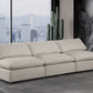 Comfy Linen Textured Fabric Sofa SKU: 187Cream-S117