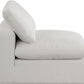 Comfy Linen Textured Fabric Armless Chair SKU: 187Cream-Armless