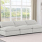 Comfy Linen Textured Fabric Sofa SKU: 187Cream-S117