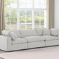 Comfy Linen Textured Fabric Sofa SKU: 187Cream-S119