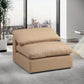 Comfy Faux Leather Armless Chair SKU: 188Cream-Armless