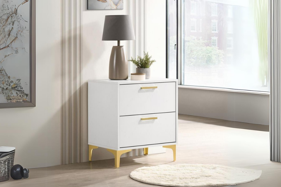 Kendall 2-drawer Nightstand White 224402