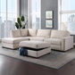 Abilen Fabric Sectional with Storage Ottoman