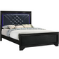 Juego de dormitorio Penélope de 5 piezas con cama tamaño king en color Midnight Star 223571KE-S5 