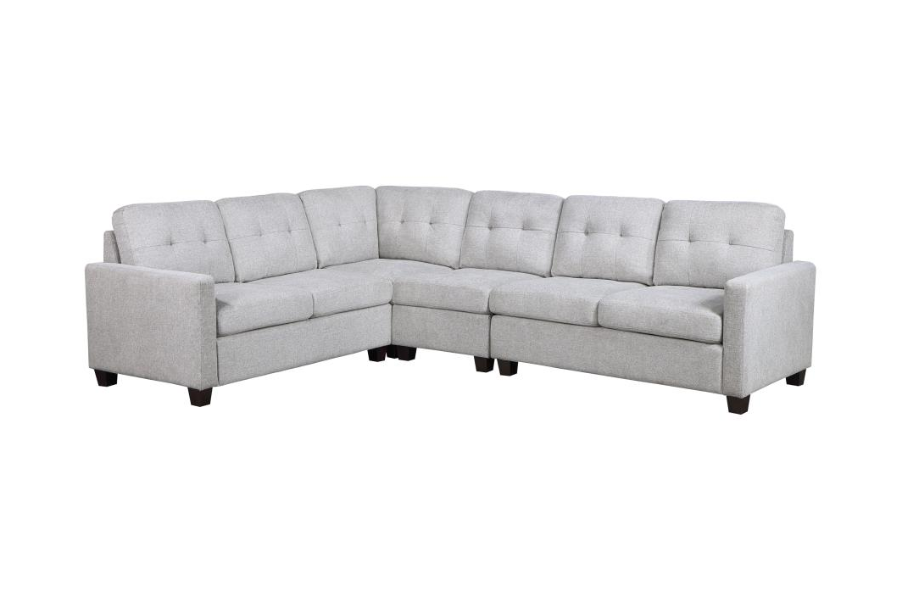 Georgina 4-piece Upholstered Modular Sectional Sofa Beige 551705-SET