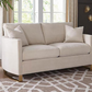 Loveseat con brazos arqueados tapizado Corliss beige 508822 