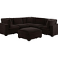 Lakeview 5-piece Upholstered Modular Sectional Chocolate 551464-SETB