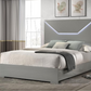 Ives Eastern King Panel Bed LED Headboard Grey High Gloss 224971Q