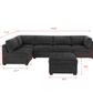 Thomasville Tisdale Modular Sectional 5-piece Boucle with Storage Ottoman Floor Model