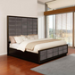 Cama con paneles estilo Eastern King de 77 pulgadas Durango, color pimienta ahumada 223261KE 