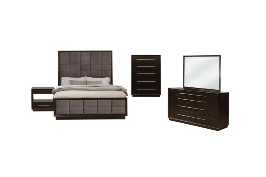 Durango 4-piece Queen Bedroom Set Smoked Peppercorn	223261Q-S4