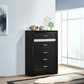 Miranda 5-drawer Bedroom Chest Black 206365