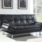 Dilleston Upholstered Tufted Convertible Sofa Bed Black 300281