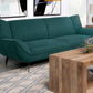 Acton Upholstered Flared Arm Sofa Teal Blue	511161