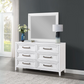 Marielle 6-drawer Dresser with Mirror Distressed White 224843M