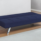 Joel Upholstered Tufted Convertible Sofa Bed Blue 360282