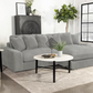 Blaine Upholstered Reversible Chaise Sectional Sofa Fog 509900