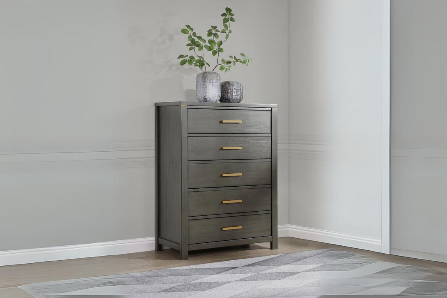 Kieran 5-drawer Bedroom Chest Grey 224745