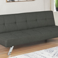 Joel Upholstered Tufted Convertible Sofa Bed Blue 360282