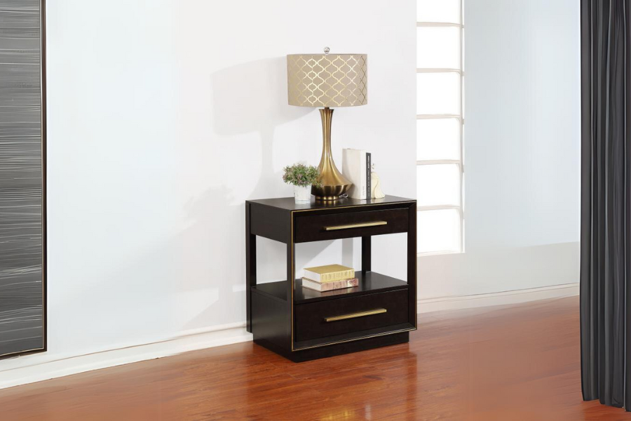 Durango 2-drawer Nightstand Smoked Peppercorn 223262