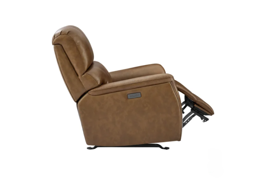 Barcalounger Presley Leather Power Rocker Recliner with Power Headrest