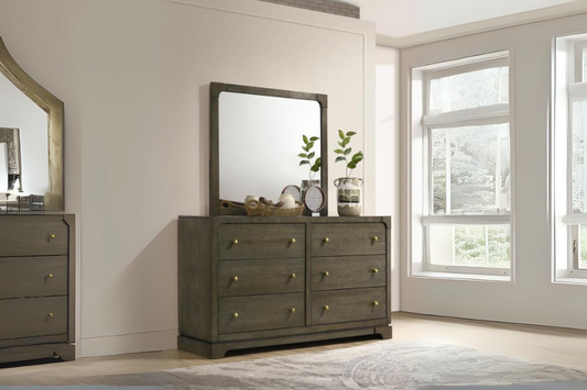 Gran Park 6-drawer Dresser and Mirror Dark Cocoa 224933M