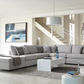 Cambria 6-piece Upholstered Modular Sectional Sofa Grey	551511-SET