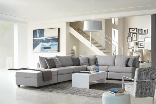 Cambria 6-piece Upholstered Modular Sectional Sofa Grey	551511-SET