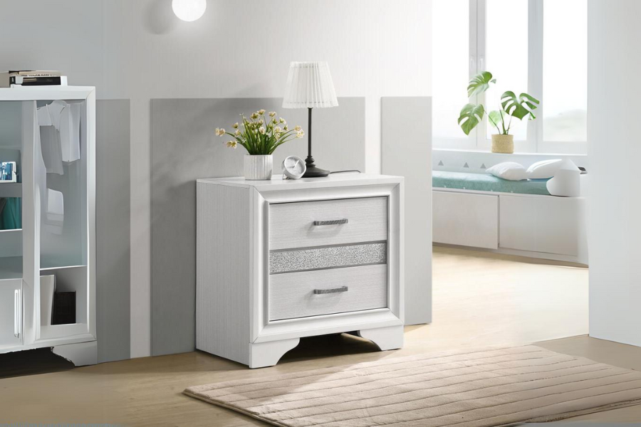 Miranda 2-drawer Nightstand White 205112