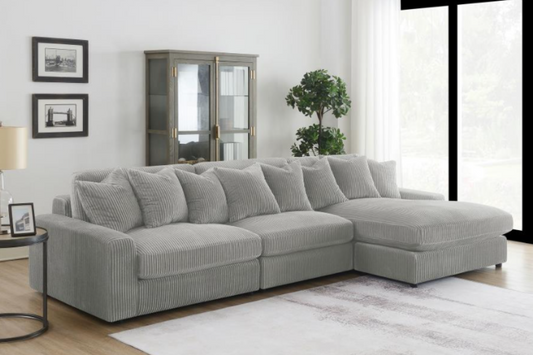 Blaine Upholstered Reversible Chaise Sectional Sofa Fog 509900-SET