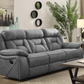 Higgins Upholstered Motion Reclining Sofa Grey 602261