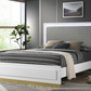 Cama con paneles LED de madera de alcaravea Eastern King, color blanco 224771KE 