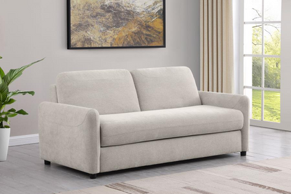 Rylie Upholstered Sofa Sleeper with Queen Mattress Beige 360027